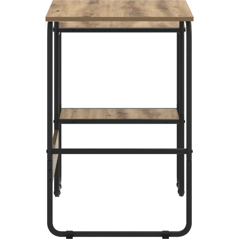 vidaXL Bureau met opbergruimte Artisanaal eiken 100 x 50 x 75 cm, foto 4