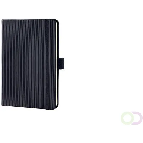 Sigel Notitieboek Conceptum Pure A6 zwart gelinieerd hardcover. Genummerde pagina's, inhoudsopgave, sluiting d.m.v.