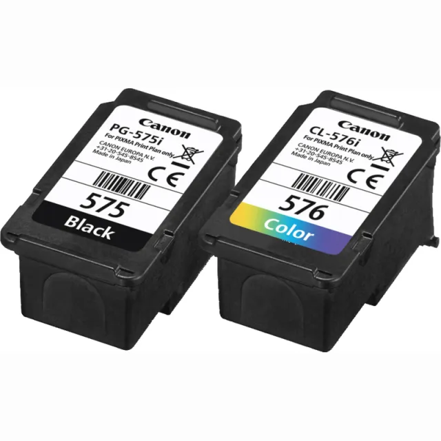 Canon PG-575/CL-576 Cartridge + Fotopapier Zwart