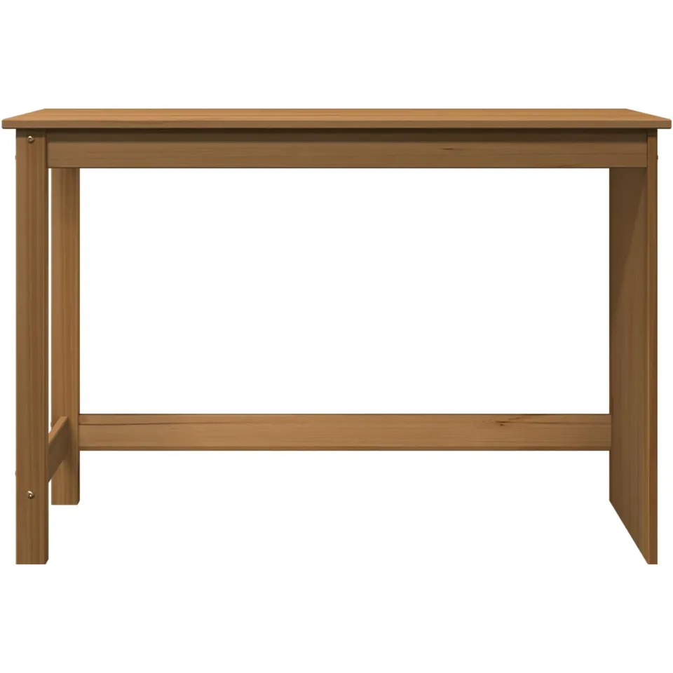 vidaXL Bureau MOSS Honingbruin 112 x 50 x 75 cm Massief Vurenhout