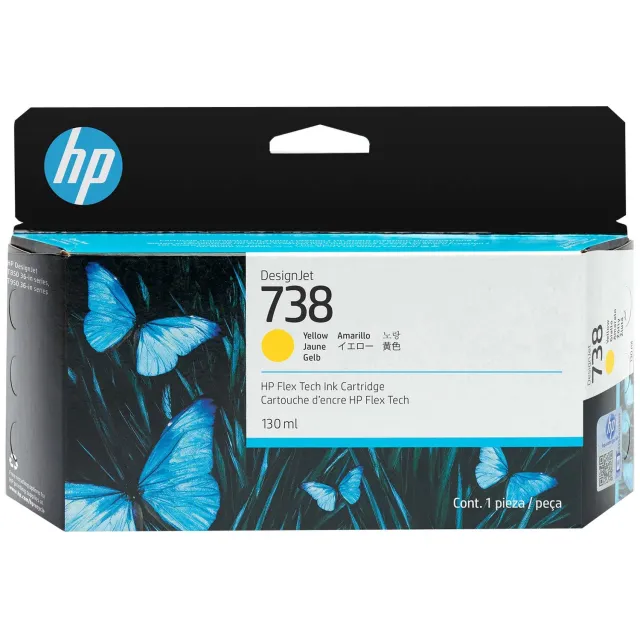 HP 738 130 ml gele inktcartridge voor DesignJet Geel