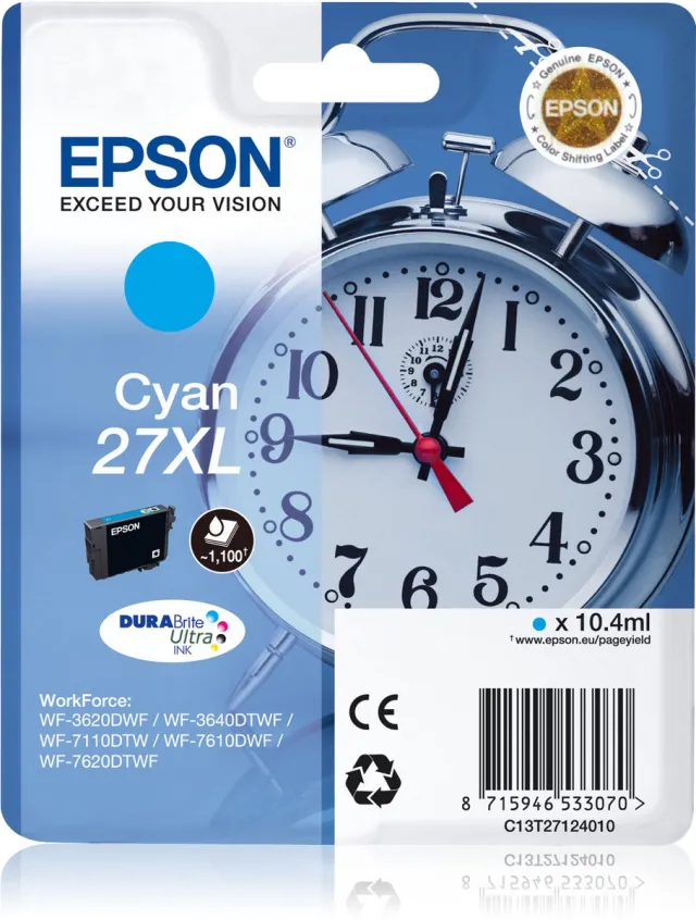 Epson 27XL - Inktcartridge / Blauw Cyaan