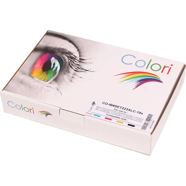 Colori huismerk set 10x inkt cartridge geschikt voor Brother LC221 LC223 DCPJ4120DW DCPJ562DW MFCJ1100 MFCJ1140W MFCJ1150DW MFCJ1170DW MFCJ4420DW Set 10 stuks