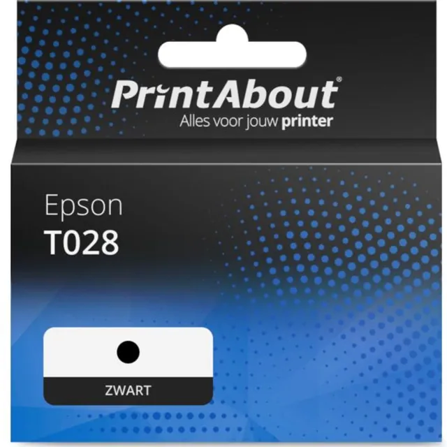 PrintAbout Huismerk Epson T028 (C13T028401) Inktcartridge Zwart