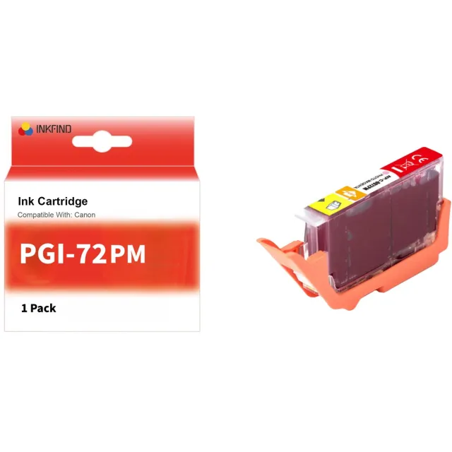 INKFIND PGI-72 Foto Magenta inktcartridge compatibel met Canon PGI-72 PGI72 Geschikt voor Canon Pixma Pro-10 Pro-10s – 1 Pack PM