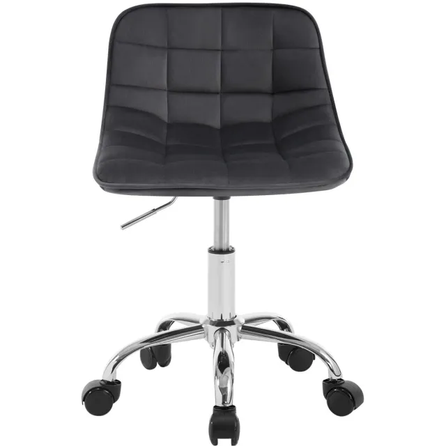 Archi Bureaustoel – Draaibare Bureaustoel - In Hoogte Verstelbaar – Rugleuning & Wielen – Modern – Zwart – 43 × (60–67,5) × 50 cm