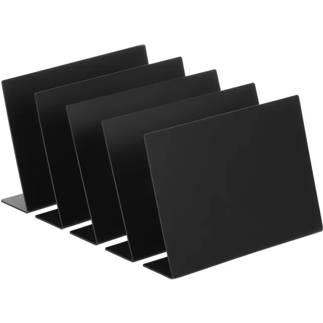 Europel krijtbord L-vormig, horizontaal, ft A4, pak van 5 stuks zwart