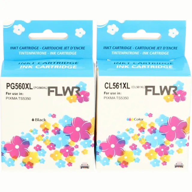 FLWR Canon PG-560XL / CL-561XL zwart en kleur (Huismerk (remanufactured))