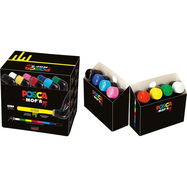 Posca MOP'R paintmarker PCM-22, doos van 8 stuks, assorti blauw