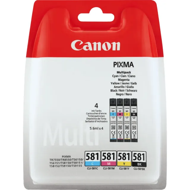 Canon CLI-581 BK/C/M/Y-inktcartridge zwart, foto 2