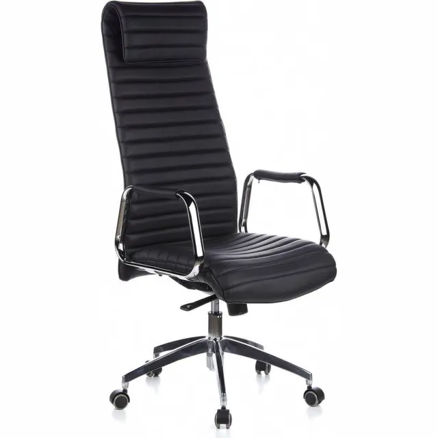hjh office Aspera 20 - Bureaustoel - Nappaleder - Zwart