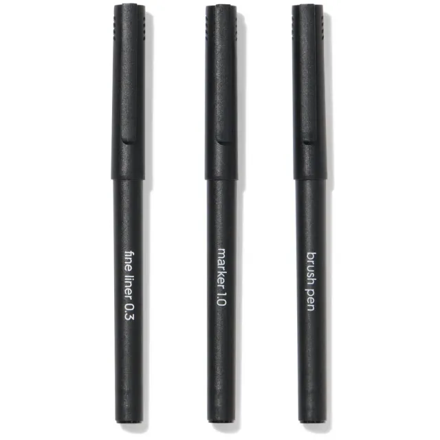 HEMA Brushpen en fijnschrijvers - 3 stuks