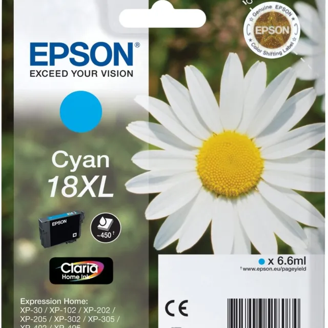 Epson 18XL (T1812) - Inktcartridge / Cyaan / Hoge Capaciteit
