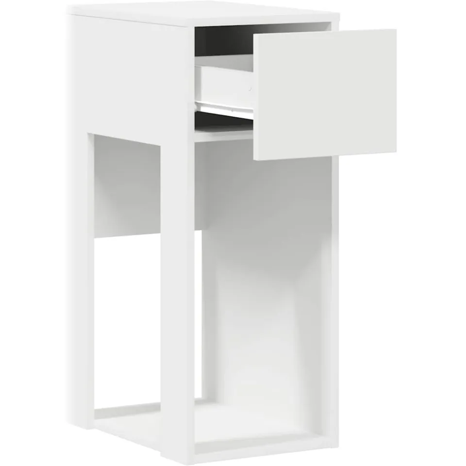 vidaXL Computertorenstandaard met lade 30x44x74 cm wit, foto 4