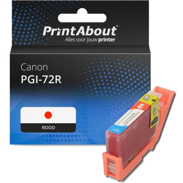 PrintAbout huismerk Inktcartridge PGI-72R Rood geschikt voor Canon