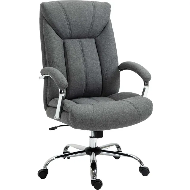 Vinona Ergonomische bureaustoel - In hoogte verstelbaar - Met wipfunctie - 65 x 78 x 110-118 cm - Grijs