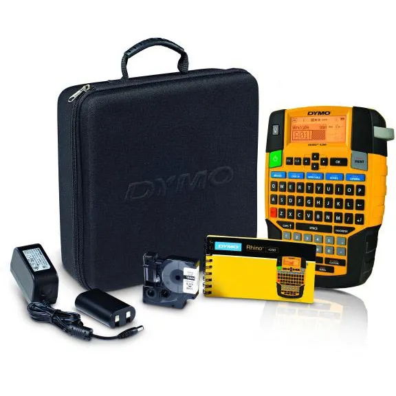 Dymo beletteringsysteem Rhino 4200 koffer, azerty wit