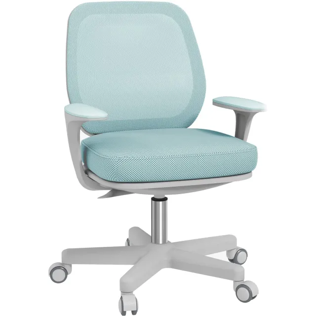 Lunpog Ergonomische bureaustoel met inklapbare armleuningen - In hoogte verstelbare bureaustoel - Ergonomische ademende mesh - 360° draaibare wielen - groen Vert
