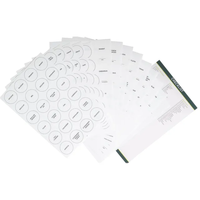 XIVADA Stickers kruidenpotjes - Kruiden labels - Nederlands - Wit