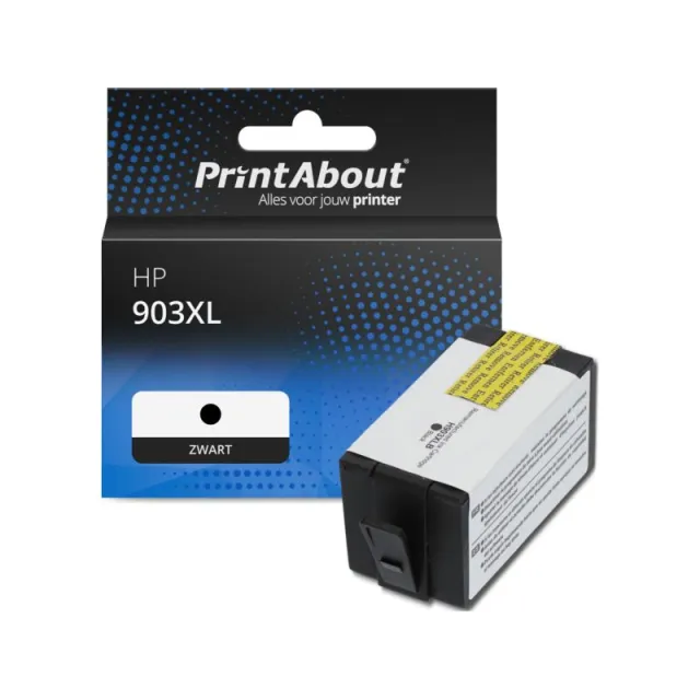PrintAbout huismerk Inktcartridge 903XL (T6M15AE) Zwart Hoge capaciteit Geschikt voor HP