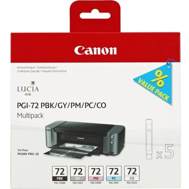 Canon pgi-72 Inktcartridge - Kleur & Zwart + Retourzakje Multi