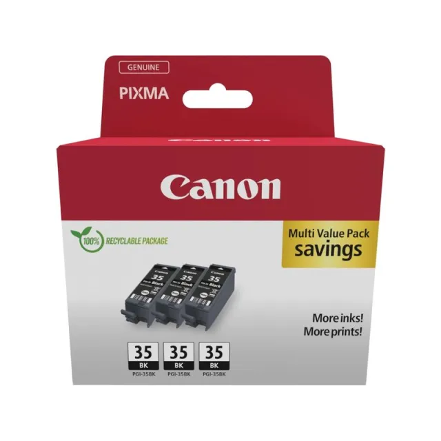 Canon PGI-35 triple pack Inktcartridge Zwart Multipack
