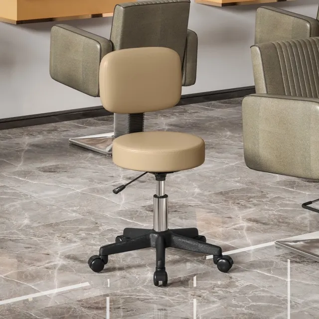 CHICFURN Bureaukruk - Hoogteverstelbaar - Met rugleuning - Bruin