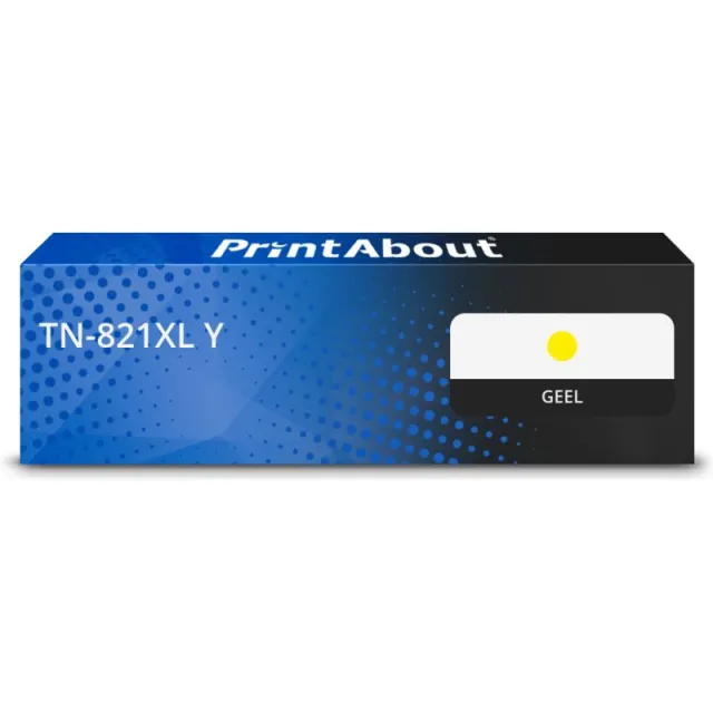 PrintAbout huismerk Toner TN-821XL Y Geel Hoge capaciteit Geschikt voor Brother
