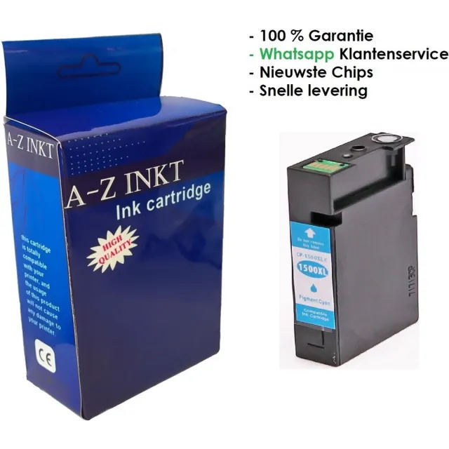 AtotZinkt Huismerk XL cartdridge voor Canon | PGI-1500 Cyaan voor Canon Maxify MB2050, MB2150, MB2350, MB2750 en MB2755