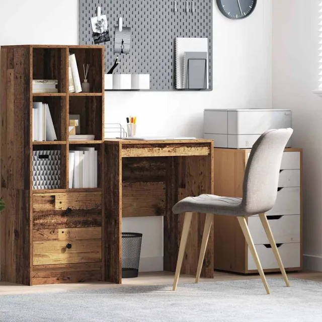 vidaXL Bureau Oudhout 60 x 50 x 76 cm bruin, foto 2