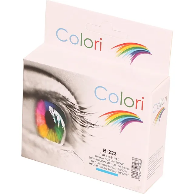 Colori huismerk inkt cartridge geschikt voor Brother LC223C Cyan DCPJ4120DW DCPJ562DW MFCJ1100 MFCJ1140W MFCJ1150DW MFCJ1170DW MFCJ4420DW MFCJ4425DW
