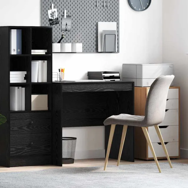 vidaXL Bureau Zwart Eiken 80 x 50 x 76 cm, foto 2