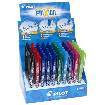 Pilot gelroller Frixion Ball, display met 60 stuks