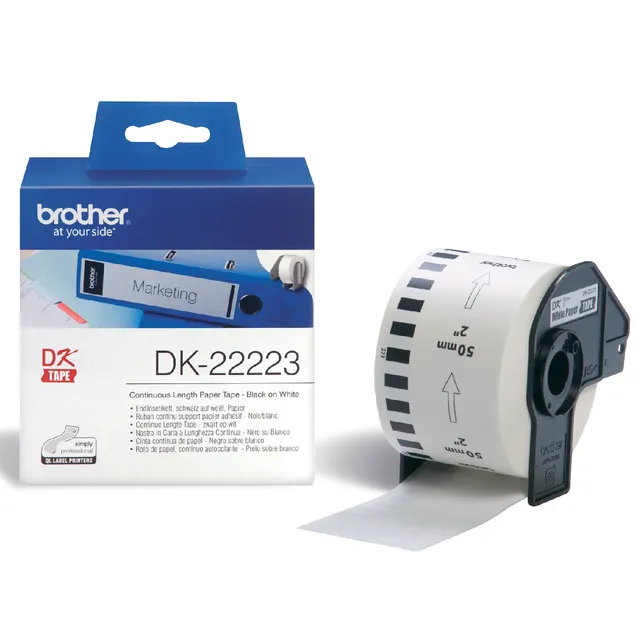 Brother Etiket Brother DK-22223 doorlopend 50mm 1 rol á 30m wit