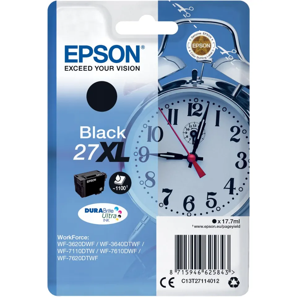 Epson 27XL inktcartridge zwart
