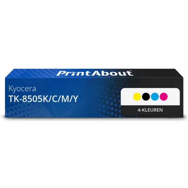 PrintAbout huismerk Toner TK-8505K/C/M/Y 4-kleuren Multipack geschikt voor Kyocera