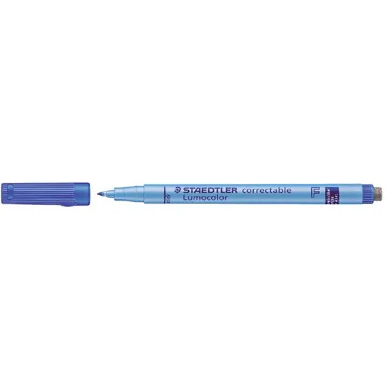 Staedtler Viltstift Staedtler Lumocolor 305 non permanent correctable F blauw