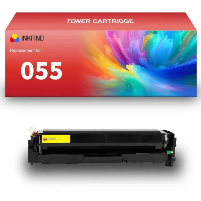 INKFIND 055 Geel tonercartridge compatibel met Canon 055 Canon055 Geel toner cartridge - 1-pack Geel Geel x 1