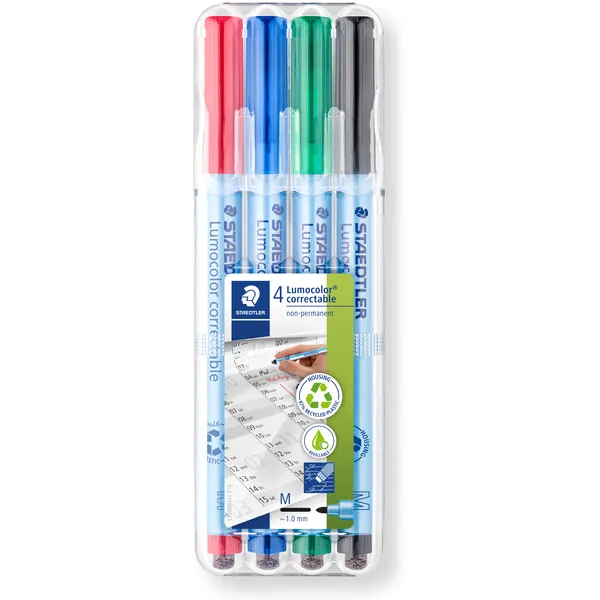 Staedtler Viltstift Staedtler Lumocolor 305 non permanent correctable M ass 4st