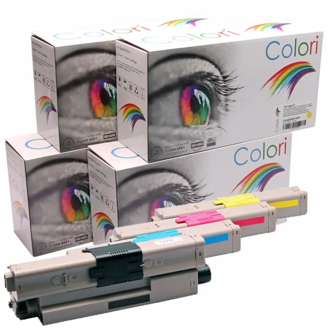 Colori Set 4x Colori huismerk toner geschikt voor Oki C510 C510DN C511 C511DN C530 C530DN C531 C531DN MC561 MC561DN MC562 MC562DN MC562DNW Set 4 kleuren