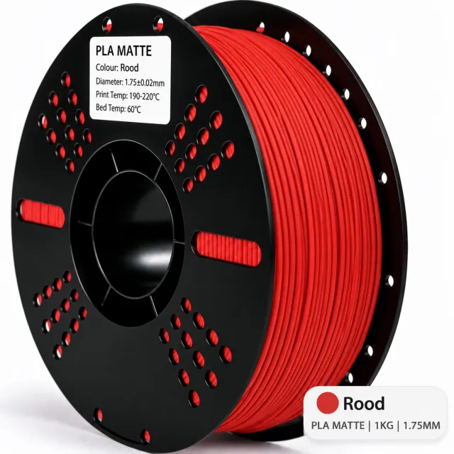 Koppelprint PLA Matte Filament – Rood – 1.75mm – 1KG – Koppelprint Matte Rood