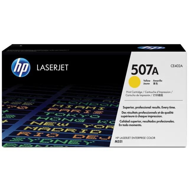 Hp toner 507A, 6 000 pagina's, OEM CE402A, geel