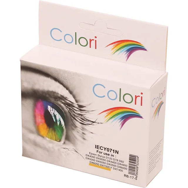 Colori huismerk inkt cartridge geschikt voor Epson T0714 Geel D78 D92 DX4000 DX4050 DX4400 DX4450 DX5000 DX5050 DX5500 DX7000 DX7400 DX7450 DX8400 DX9200