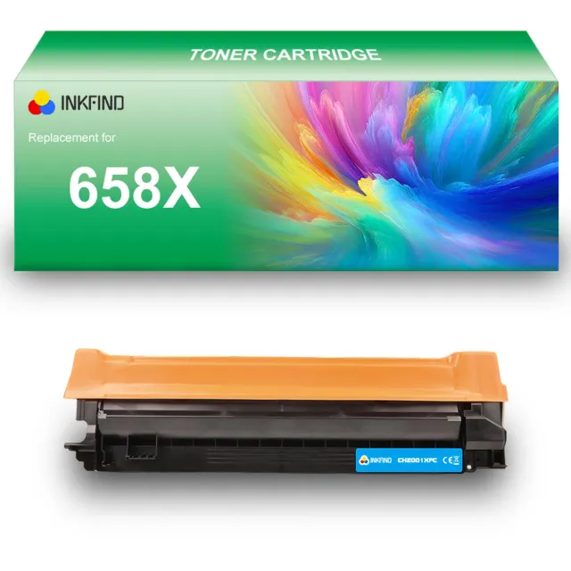INKFIND 658X (W2001X) Cyaan tonercartridge compatibel met HP 658X (W2001X) Cyaan toner cartridge - 1-pack Cyaan Cyaan x 1