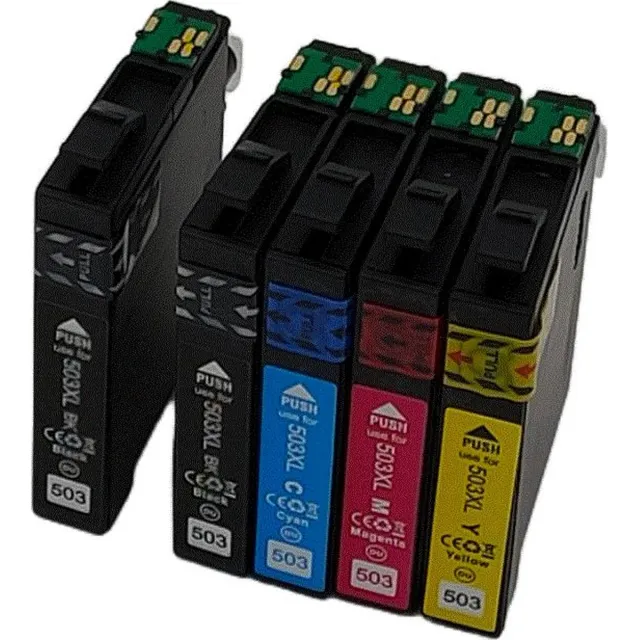 KATRIZ Huismerk Inktcartridges voor Epson 503XL / T503XL – 2x Zwart + Cyaan + Magenta + Geel (5 stuks) – Geschikt voor Epson WF-2960DWF / XP-5200 / XP-5205 – Hoge Capaciteit – Compatible Alternatief