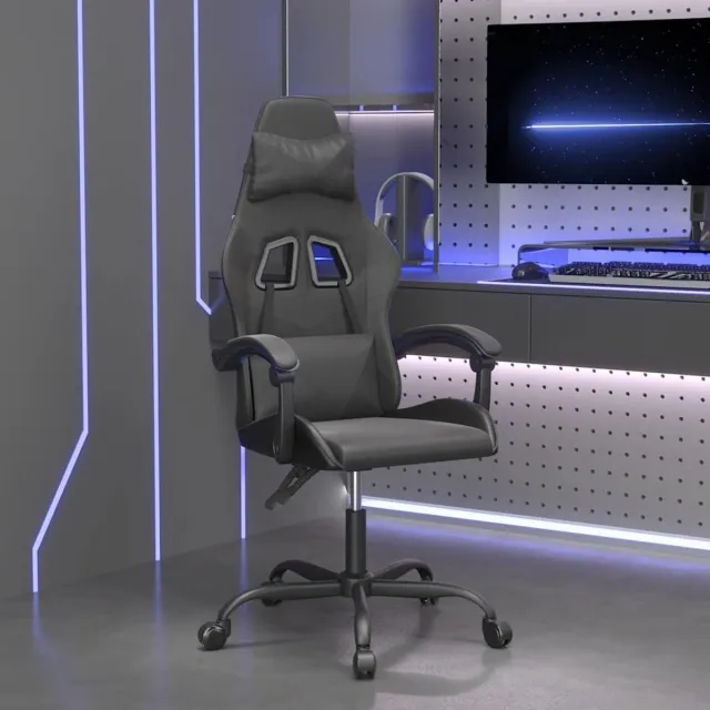 vidaXL Gamestoel - kunstleer - zwart