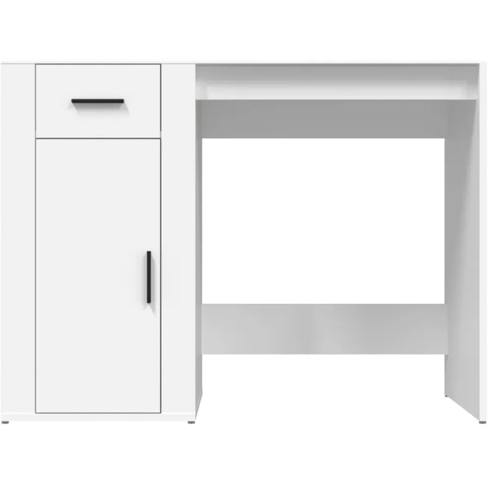 vidaXL Bureau 100x49x75 cm bewerkt hout wit, foto 4