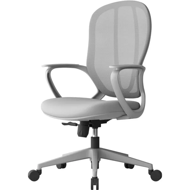 Worktrainer Olio Ergonomische Mesh Bureaustoel met Lendensteun - Grijs