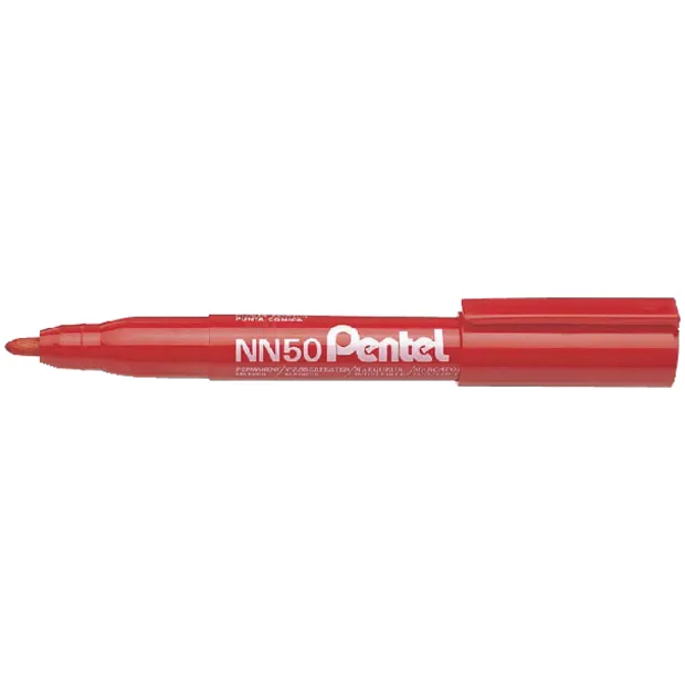 Pentel Viltstift Pentel NN50 rond 1.3-3mm rood