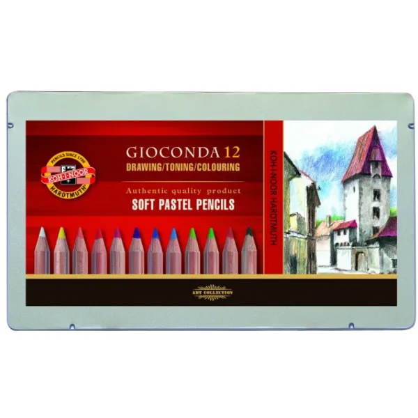 Koh I Noor Pastelpotlood Koh-I-Noor gioconda 12 assorti